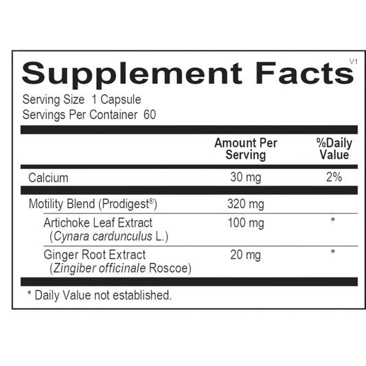 Motility-PRO-Suppliment-facts-by-ortho-molecular-products