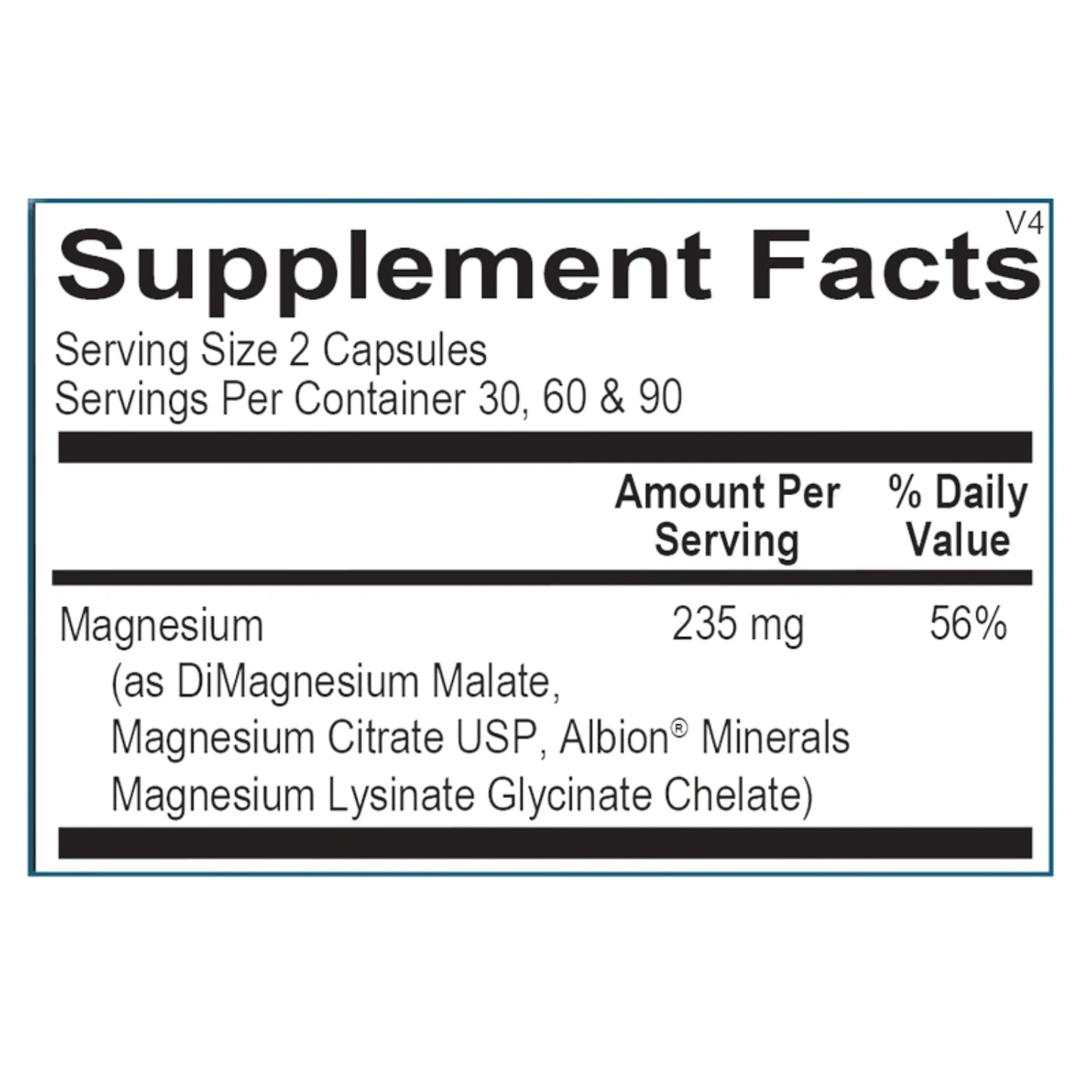 Reacted-Magnesium-Suppliment-facts-by-ortho-molecular-products