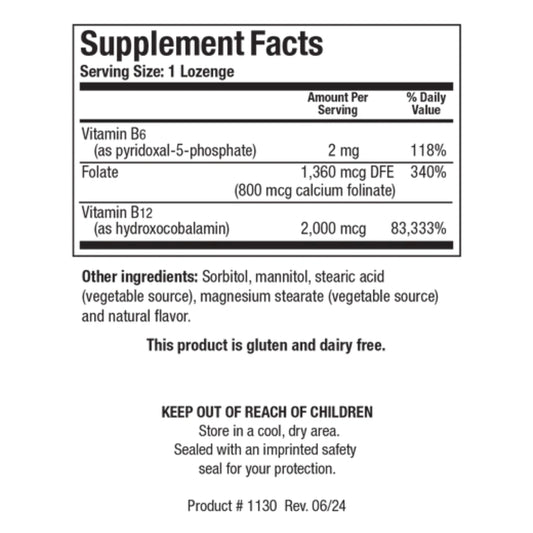 B12-2000 Lozenges || 60 Lozenges || Biotics Research ||