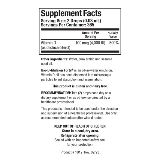 Bio-D-Mulsion Forte || 1 fl oz || Biotics Research ||