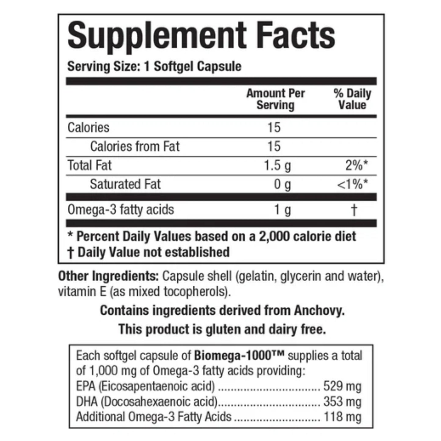 Biomega-1000 || 90 Softgels || Biotics Research ||