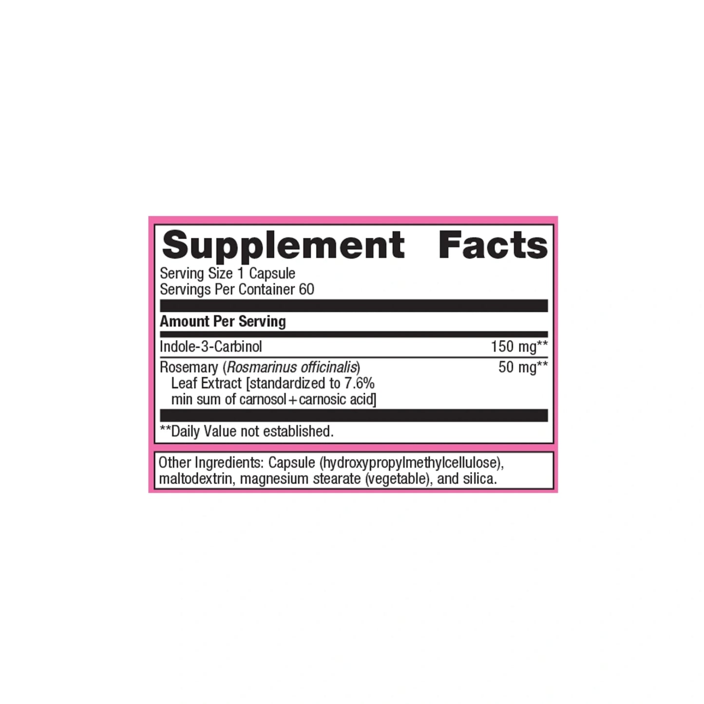 Indole 3 Carbinol || 60 Capsules || Metagenics ||