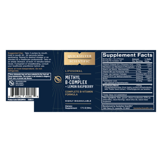 B-Complex Liposomal || 1.7 fl oz || Quicksilver Scientific ||