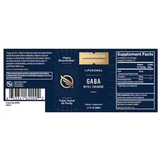 GABA Liposomal || 1.7 fl oz || Quicksilver Scientific ||