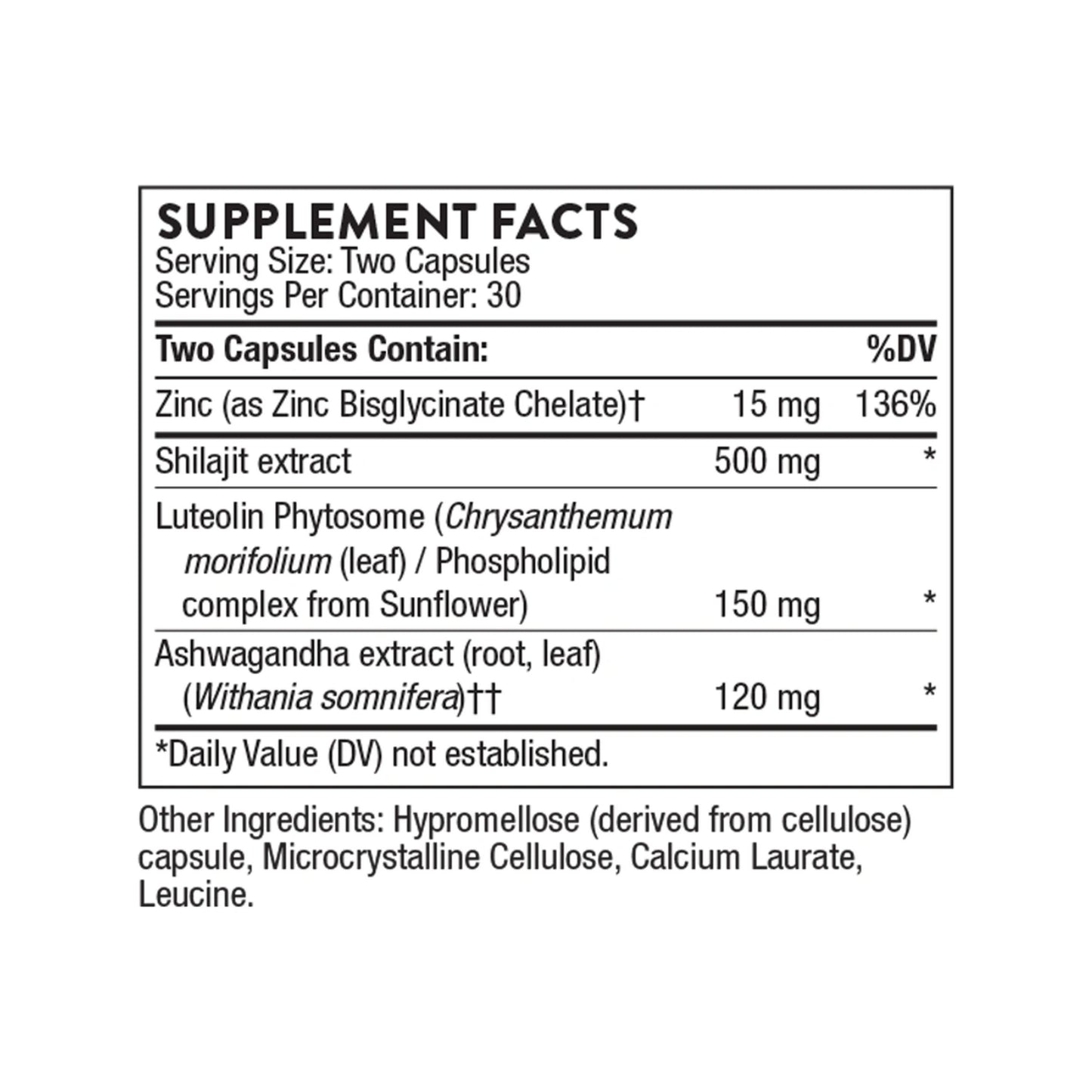 Advanced Testosterone Support || 60 Capsules || Thorne ||