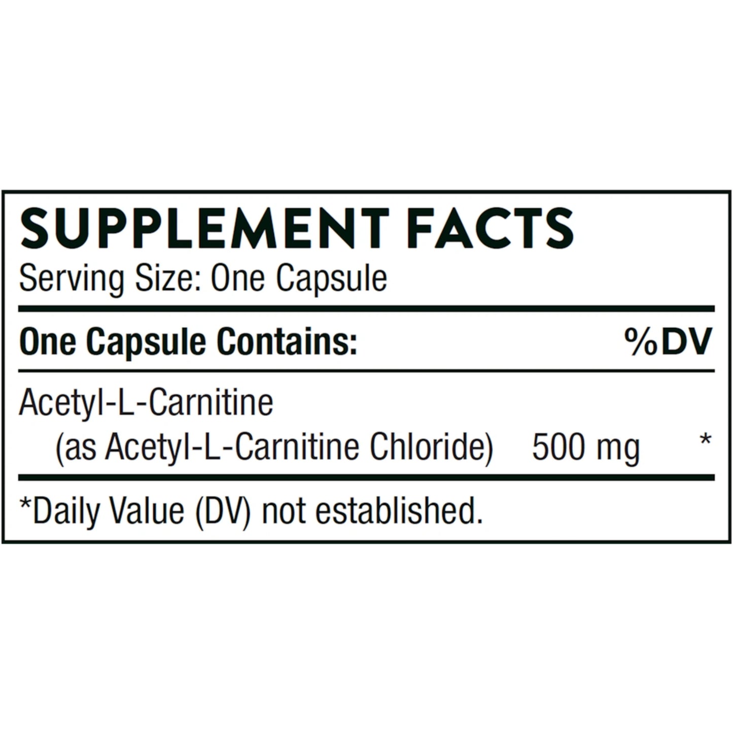 Carnityl || 60 Capsules || Thorne ||
