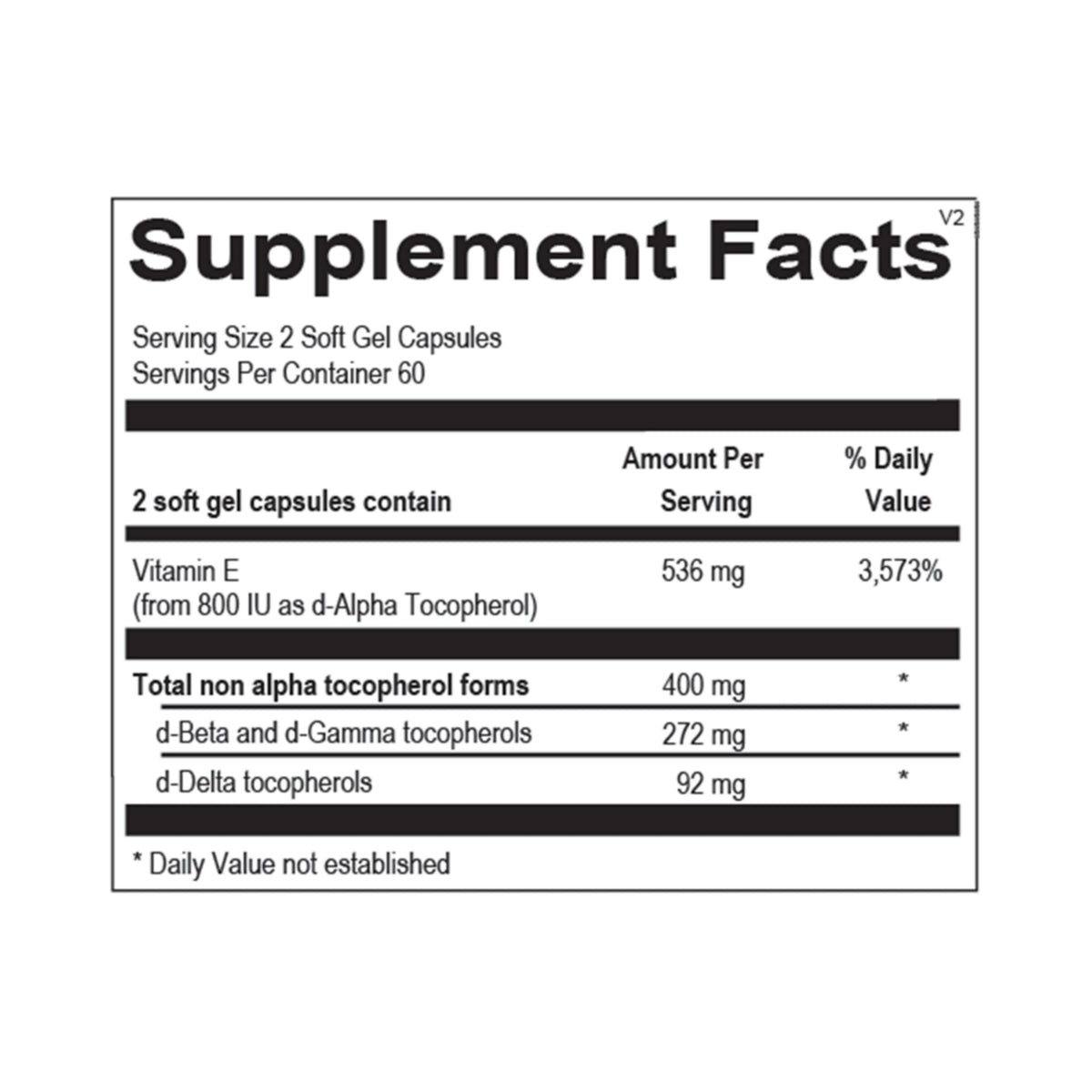 Natural Vitamin E Mixed Tocopherols