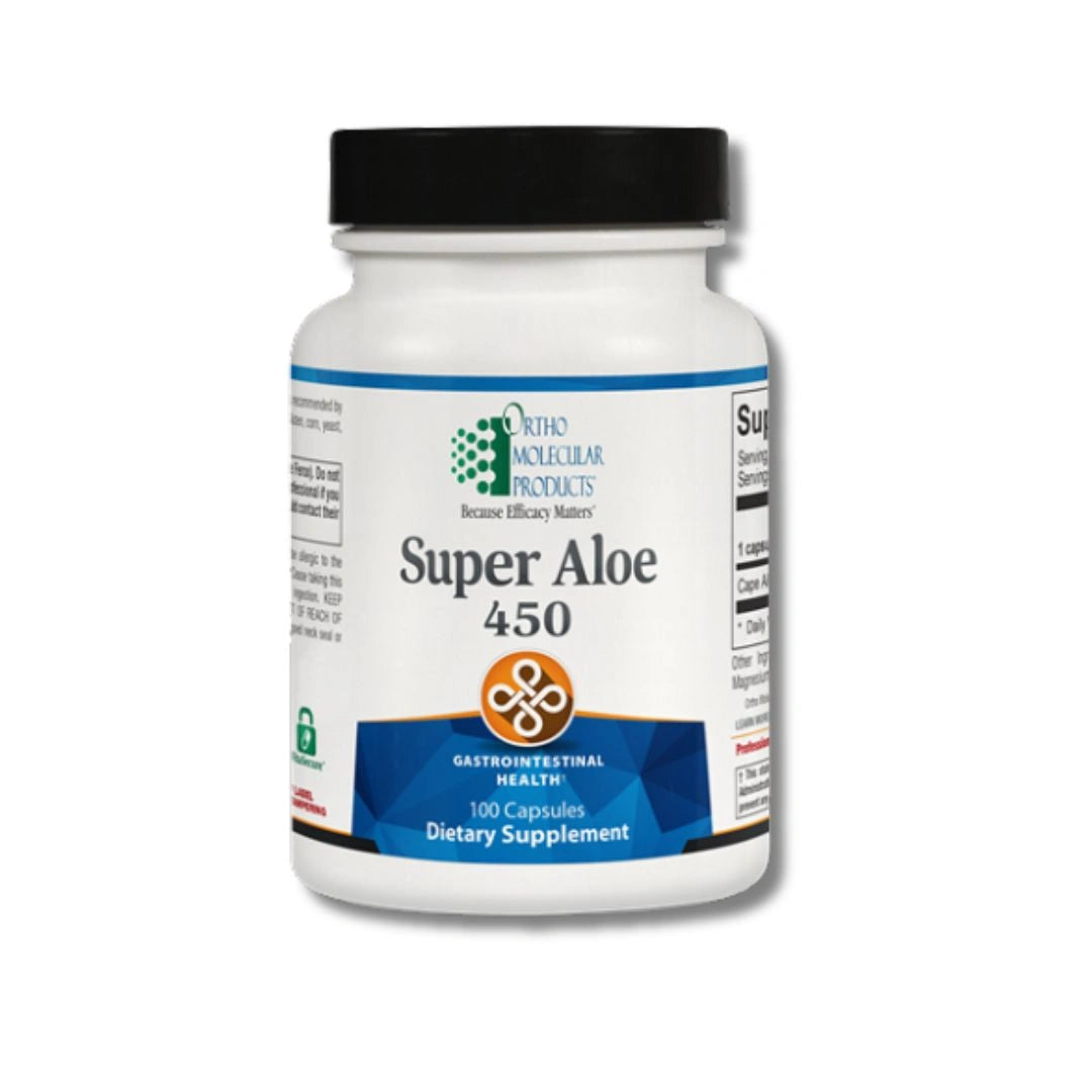 Super Aloe 450 || 100 Capsules || Ortho Molecular Products ||
